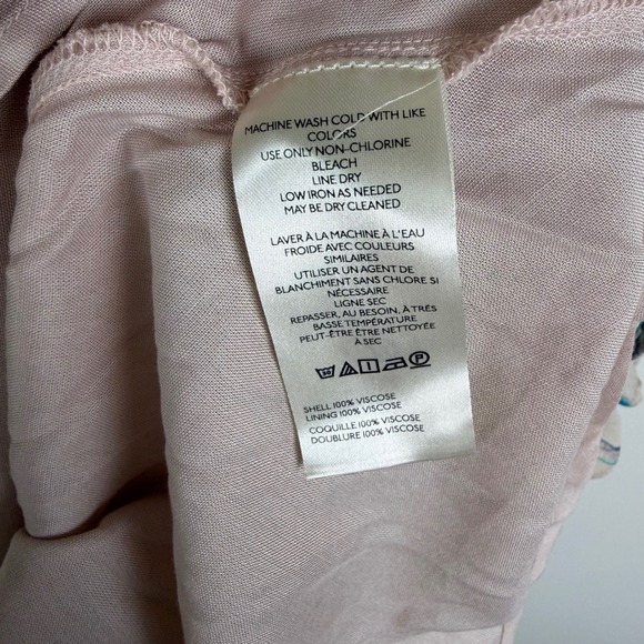 Maeve Anthropologie Watercolor Floral Ruffle Hi-Low Dress Sz XS Fairy Romantic - Picture 9 of 14